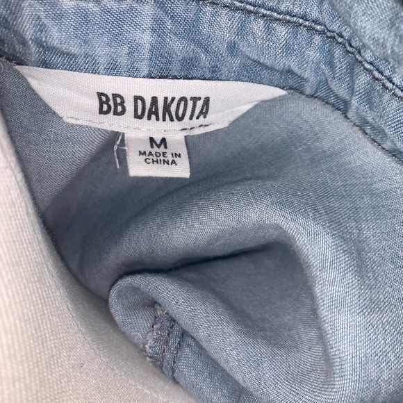 BB Dakota Sway Chambray Shirtdress Blue Sz. Medium - Picture 5 of 7